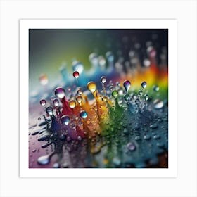 Rainbow Drops Art Print