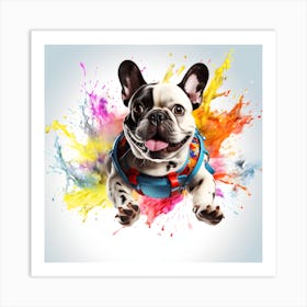 Frenchie Cute Art By Csaba Fikker 031 Art Print