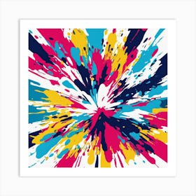 Colorful Splatter Art Print