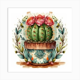 Cactus In A Pot 7 Art Print