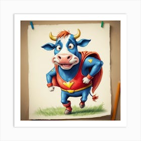 Super Cow 13 Art Print