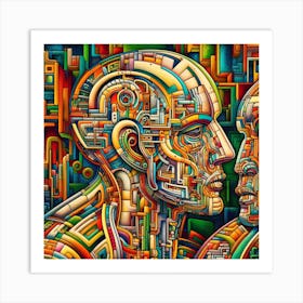 Two Heads By Person Art Print