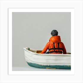 Man In A Boat 2 Art Print