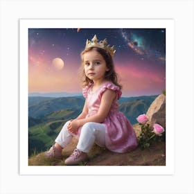 Little Girl In A Crown Art Print