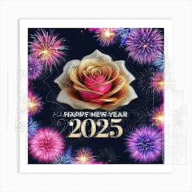 Happy New Year 2025 1 Art Print