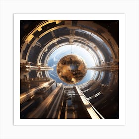 Disco Ball In Space Art Print