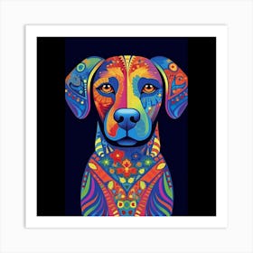 Psychedelic Dog Art Print