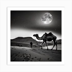 Camel In The Desert 1 Art Print