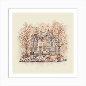 Autumn in Smalltown Art Print