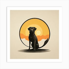 Black Labrador Art Print