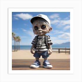 Zombie Boy Art Print