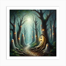 Ghosts In The Woods 1 Art Print