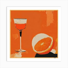 Aperol Minimalist Art print Art Print