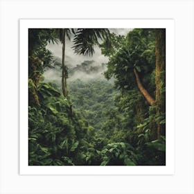 A Breathtaking View Of Tropical Forests And Jungle Art Print