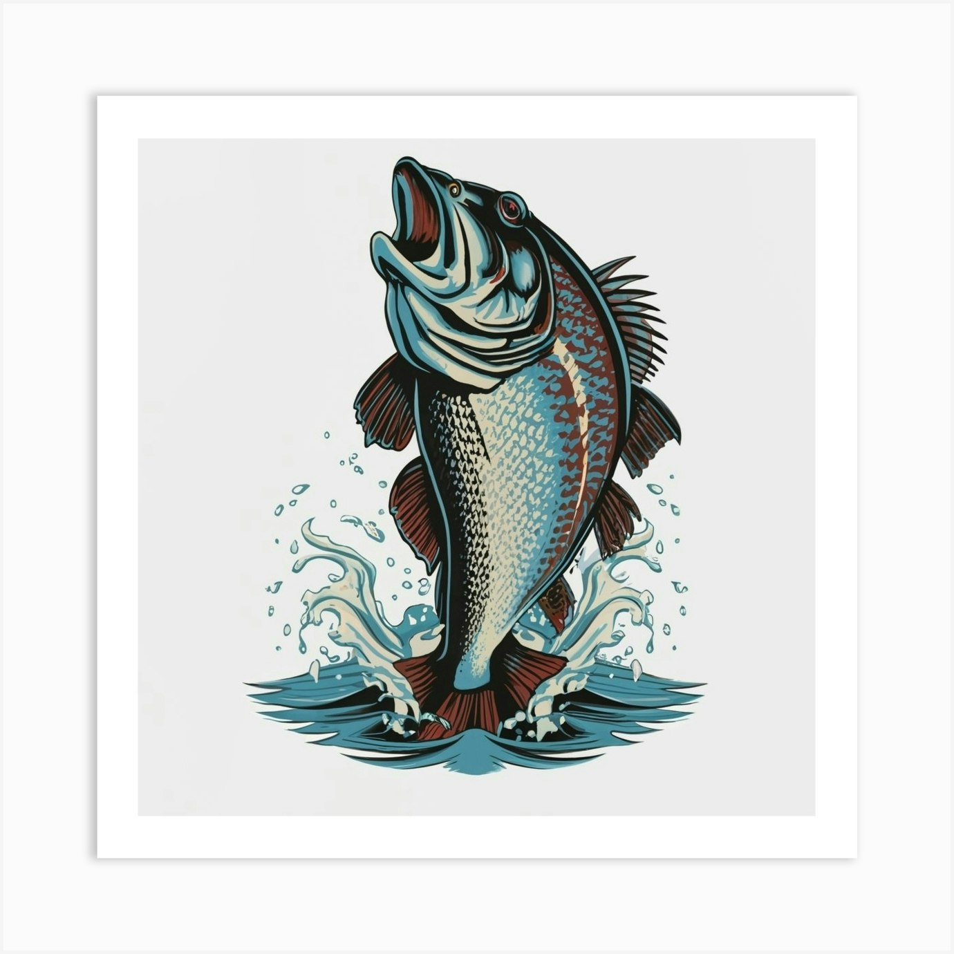 Bass Fishing Art Print