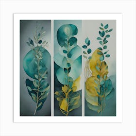 Three Leaves Art Print