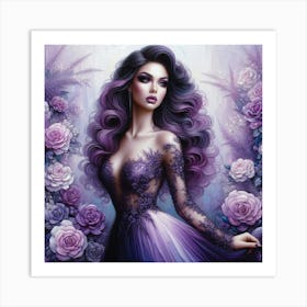 Purple Roses Art Print