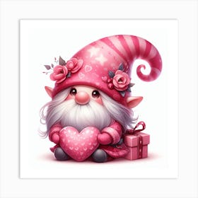 Valentine's day, Gnome 3 Art Print