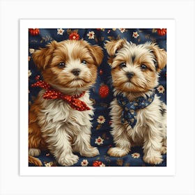 Yorkshire Terriers Art Print