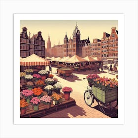 Amsterdam Flower Market 2 Art Print