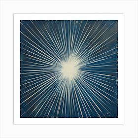 Blue Burst 3 Art Print