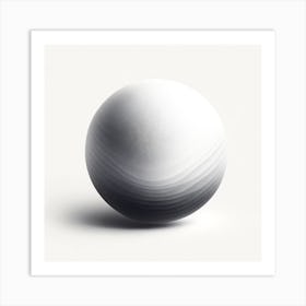 Black And White Sphere Art Print