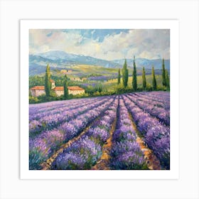 Lavender Field 9 Art Print