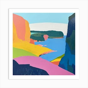 Colourful Abstract Acadia National Park Usa 5 Art Print