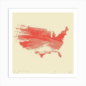 A Usa Expressive Strokes Illustration 1720438513 4 Art Print