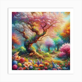 Fantasy trees 3 Art Print