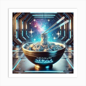 Neoguri Nebula Noodles Inside Scifi Art Print