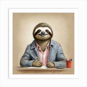 Sloth 63 Art Print