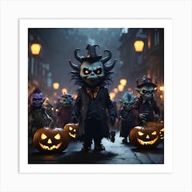 Halloween Skeletons Art Print