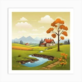 Country Landscape Art Print