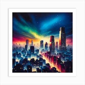 Futuristic Cityscape 15 Art Print