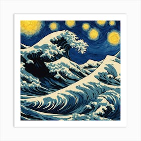 Great Wave Off Kangan Art Print