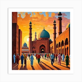 Jama Musjid, India Cubism Style Art Print