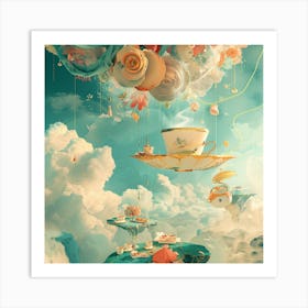 Teacups In The Sky Art Print