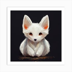 White Fox Art Print