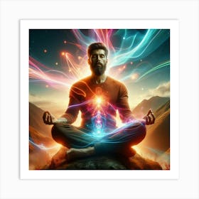 Man In Meditation Art Print