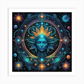 Psychedelic Goddess Art Print