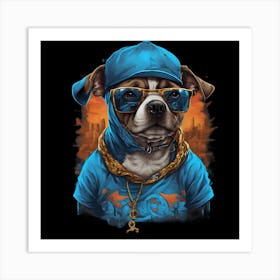 Hip Hop Dog Art Print