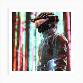 Man In A Helmet Art Print