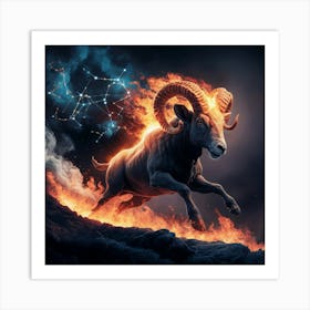 Ram Zodiac Sign 10 Art Print