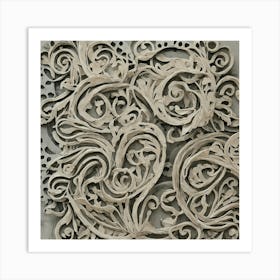 Carved Stone Wall Art Art Print