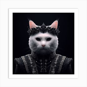 Cat In A Crown Art Print