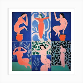 Women Dancing, Shape Study, The Matisse Inspired Art Collection 7 Art Print
