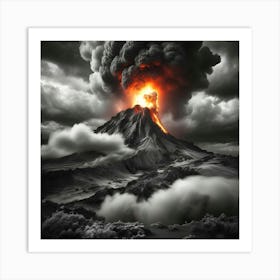 Volcano Eruption 3 Art Print