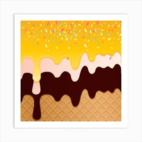 Ice Cream Background 10 Art Print