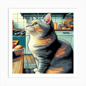 Feline Creative Cat Illustration 71 1 Art Print